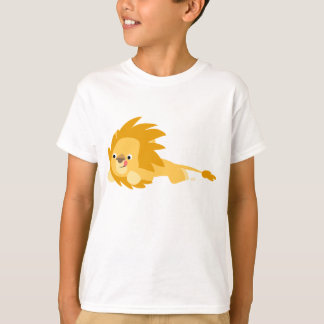 可愛い弾力のある漫画ライオンの子供Tシャツ Tシャツ