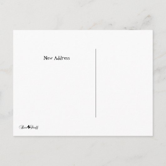 可愛い得新しいパッドカエル住所はがきの変更 案内ポストカード (裏面)