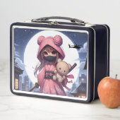 可愛い忍者戦士ガール&テディ メタルランチボックス (インサイチュ)