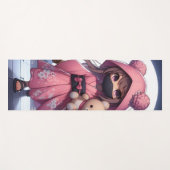 可愛い忍者戦士ガール&テディ ヨガマット (正面(横))