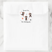 可愛い忍者戦士子供の誕生日パーティーフェイト スクエアシール (バッグ)