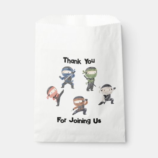 可愛い忍者戦士子供の誕生日パーティーフェイト フェイバーバッグ (正面)