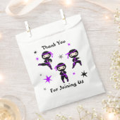 可愛い忍者戦士子供の誕生日パーティーフェイト フェイバーバッグ (クリップ留めされた状態)