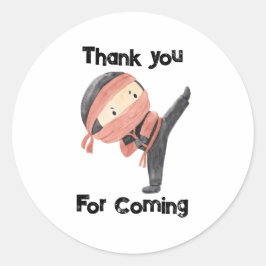 可愛い忍者戦士子供の誕生日パーティーフェイト ラウンドシール