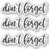 可愛い忘れプランナーメモしない シール (正面)