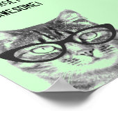 可愛い忘れ猫のポスター素晴らしになるな ポスター (角)