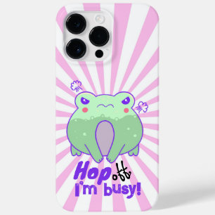 可愛い怒カエルのかわいいピンクのスターバストプレゼント Case-Mate iPhone 14 PRO MAXケース