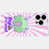 可愛い怒カエルのかわいいピンクのスターバストプレゼント Case-Mate iPhoneケース (裏面 (横))