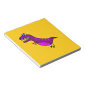 可愛い怒漫画紫恐竜 ノートパッド (アングル)