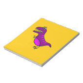 可愛い怒漫画紫恐竜 ノートパッド (回転)