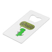 可愛い怒玩具恐竜 クレジットカード栓抜き (正面アングル)