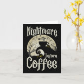 可愛い怖い夜のコーヒーハロウィーンおもしろいマグカップG カード (黄色い花)