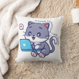 可愛い怠け者の学生 – 多分明日は勉強 クッション