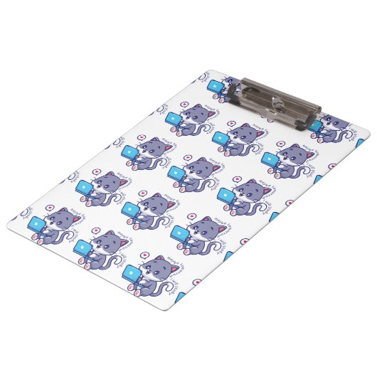 可愛い怠け者の学生 – 多分明日は勉強 クリップボード (アングル)