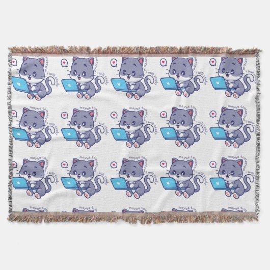 可愛い怠け者の学生 – 多分明日は勉強 スローブランケット (正面)