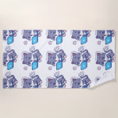 可愛い怠け者の学生 – 多分明日は勉強 ビーチタオル (正面)