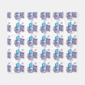 可愛い怠け者の学生 – 多分明日は勉強 フリースブランケット (正面(横))