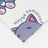 可愛い怠け者の学生 – 多分明日は勉強 フリースブランケット (角)