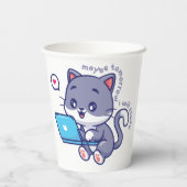 可愛い怠け者の学生 – 多分明日は勉強 紙コップ (裏面)