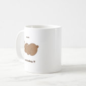 可愛い怠け者の熊 コーヒーマグカップ (正面左)