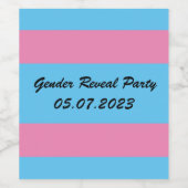 可愛い性別がアイディアを明かすパーソナライズされた, ワインラベル (シングルラベル)