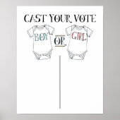 可愛い性別がベビー投票ポスター ポスター (正面)