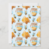 可愛い性別がベビー蜂の赤ちゃんシャワーを明かす 招待状 (裏面)