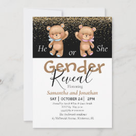 可愛い性別が明かす招待状 案内状