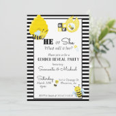 可愛い性別ベビーがパーティー 招待状 (スタンド正面)