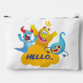 可愛い怪物が挨拶する アクセサリーポーチ (裏面)