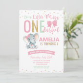 可愛い恋しく思小さな一皮一輪誕生ゾウ 招待状 (スタンド正面)