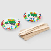 可愛い恐竜ごみトラックのバルーンバースデーボーイ ハンドファン (組立なし)