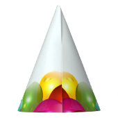 可愛い恐竜ごみトラックのバルーンバースデーボーイ パーティーハット (裏面)