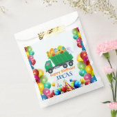 可愛い恐竜ごみトラックのバルーンバースデーボーイ フェイバーバッグ (封をした状態)