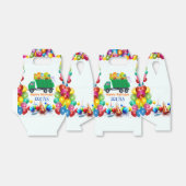 可愛い恐竜ごみトラックのバルーンバースデーボーイ フェイバーボックス (折り畳みなし)