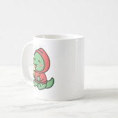 可愛い恐竜のアイスクリーム – おもしろいコーヒーマグ/カップ コーヒーマグカップ (正面左)