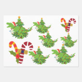 可愛い恐竜のクリスマス ラッピングペーパーシート (正面2)