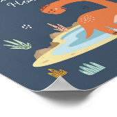 可愛い恐竜のドリンク看板 ポスター (角)