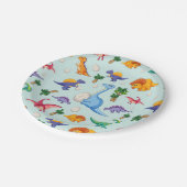 可愛い恐竜のベビー |ベビー ペーパープレート (アングル)