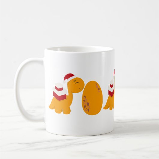 可愛い恐竜のマグカップ – Roar-someあなたの一日を開始! コーヒーマグカップ (左)