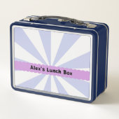 可愛い恐竜のランチボックス – 名前を追加 メタルランチボックス (裏面)