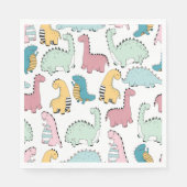 可愛い恐竜の休日 スタンダードランチョンナプキン (正面)