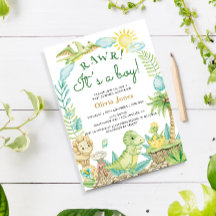 可愛い恐竜の卵の水の色の男の子のシャワー