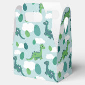 可愛い恐竜の卵の青い緑のパターン フェイバーボックス (オープン)
