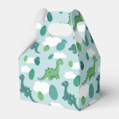 可愛い恐竜の卵の青い緑のパターン フェイバーボックス (正面サイド)