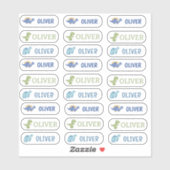 可愛い恐竜の名前タグ新学期27ラベル シール (シート)