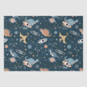 可愛い恐竜の宇宙模様子供の誕生日 薄葉紙 (正面)