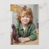 可愛い恐竜の手書き少年の誕生日パーティー サンキューカード (裏面)