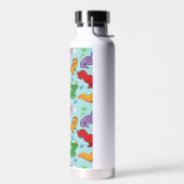 可愛い恐竜の模様 ウォーターボトル (左面)