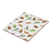 可愛い恐竜の模様 タイル (側面)